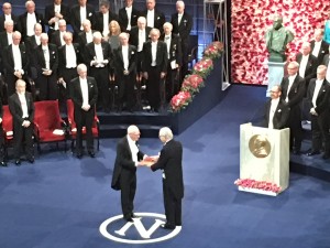 Oliver Hart receiving the Nobel Prize