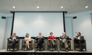 Left to right: Guy Rolnik, Diana Moss, Maurice Stucke, Zephyr Teachout, Jonathan Baker, Luigi Zingales.