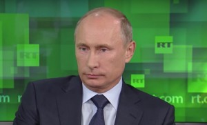 Vladimir Putin in an interview with RT